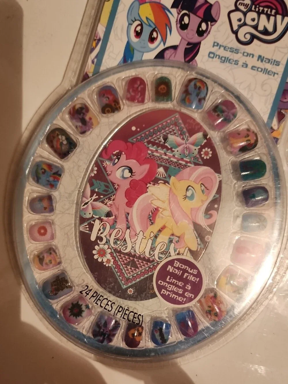 My Little Pony Press-On Nails - Pink, Purple, Blue, Yellow